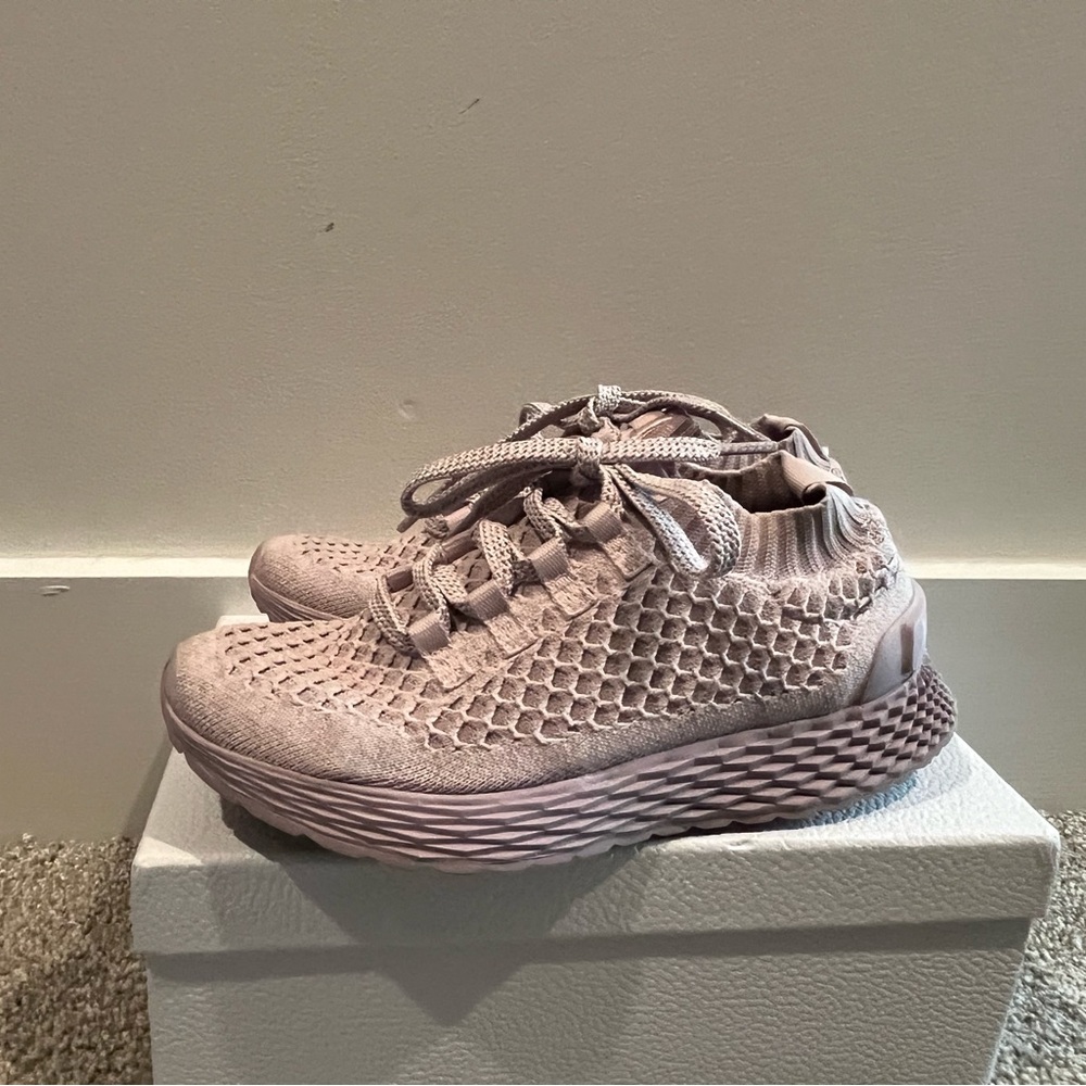 NOBULL Pink Athletic Shoes with Knitted Upper and Foam Midsole